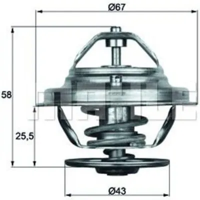 Produktbild von Mahle Thermostat für Mercedes S-Klasse Sl