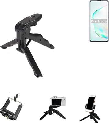 Produktbild von K-S-Trade Stativ Tisch-Ständer Dreibein Handy-Stativ Ständer kompatibel mit Samsung Galaxy Note10 Lite Mini-Stativ Smartphone Tripod Handy-Stativ