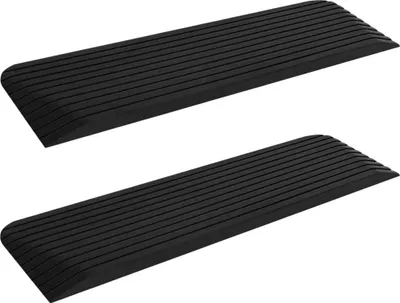Produktbild von vidaXL Schwellenrampen 2 Stk. 110x32x3,8 cm Gummi