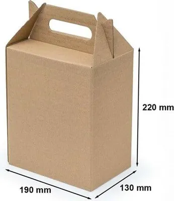 Zdjęcie produktu dla Pudełko z uchwytem F217 190x130x220mm karbowane