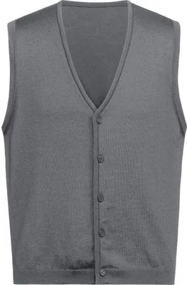 Produktbild von Greiff STRICK Herren Strickweste V-Neck Knopfleiste Regular Grau S