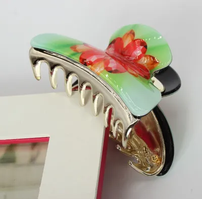 Produktbild von Haarklammer Haargreifer Haarclip  Haarspange Pferdeschwanz Blüten Modell 4