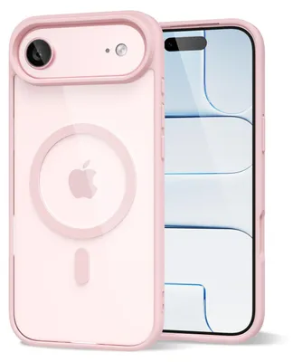 Produktbild von Magnetisch Hülle für iPhone Air, Kompatibel mit MagSafe, Transparent Acryl Stoßfeste Handyhülle Pink