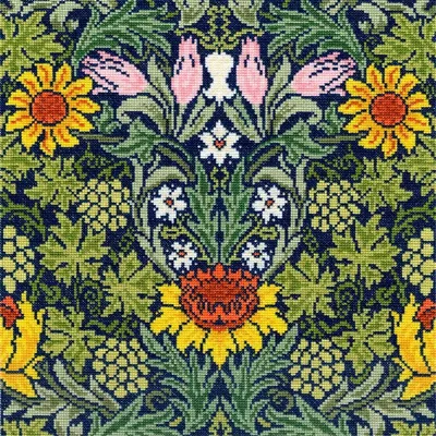 Produktbild von Bothy Threads Kreuzstich-Set "Sonnenblumen", 31x31cm, XAC4, Zählmuster