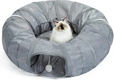 Produktbild von Famanu Kattentunnel - 2-in-1 Spieltunnel für Katzen