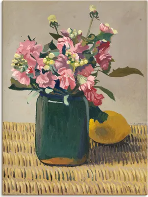 Produktbild von ARTland Leinwandbild Blumenstrauß und eine Zitrone. 1924 Größe: 30x40 cm