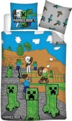 Produktbild von Minecraft Beidseitig bedruckte Bettwäsche 140x200
