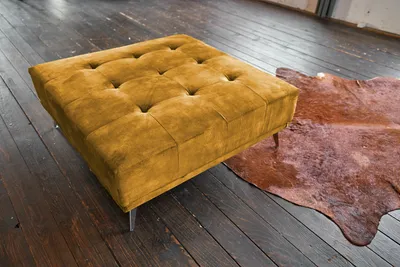 Produktbild von KAWOLA Hocker WIOLO velvet cognac