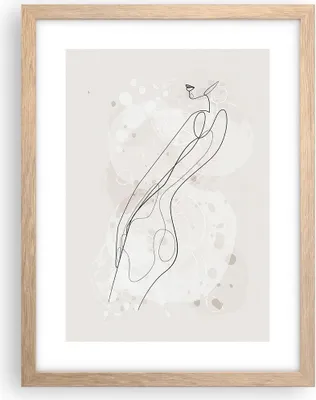 Produktbild von Gerahmtes Poster - Rahmen in heller Eiche - Minimalismus Körper Frauen - 30x40 cm - Wand Bild - Wanddeko - Wandbilder - Kunstposter - Wandposter - Bilderrahmen - Bilder - Kunstdruck - P2NPA30x40-4831