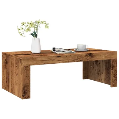 Image de Maison Exclusive - Table basse aspect bois ancien 102x50x35 cm Matériau dérivé du bois