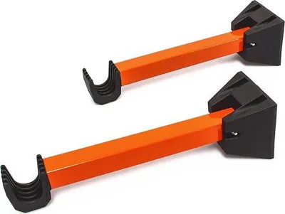 Immagine prodotto di Portabiciclette pieghevole da parete, arancione e nero, facile da riporre