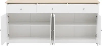 Produktbild von Buffet, Kommode, Sideboard, 160 x 37 x 75 cm, mit 4 Türen und 3 Schubladen