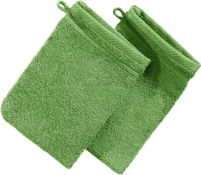 Produktbild von Erwin Müller Waschhandschuh Heidelberg" 2er-Pack apfelgrün 15x21 cm"