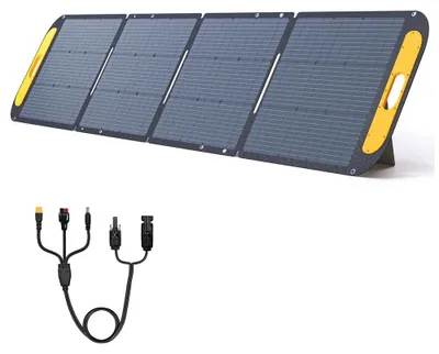 Produktbild von Solarpanel - VS200 200W faltbares Solarmodul - 23% monokristallin - IP67 wasserdichtes ETFE - Verstellbarer Ständer - MC4 für tragbare Powerstationen