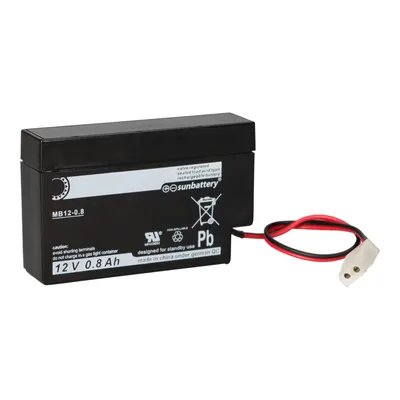 Produktbild von SUN Battery MB12-0.8 AGM Akku 12V 800mAh Blei-Vlies-Akku mit VDS