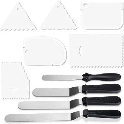 Produktbild von Famanu Palettenset mit 4 rostfreien Stahlspritzen und 6 Glazurspateln - Set B