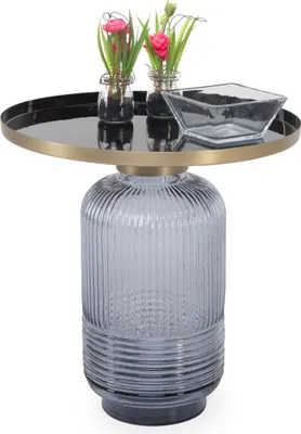 Produktbild von Beistelltisch HARPER CARMO DH 45x47 cm gold Kaffeetisch Laptoptisch