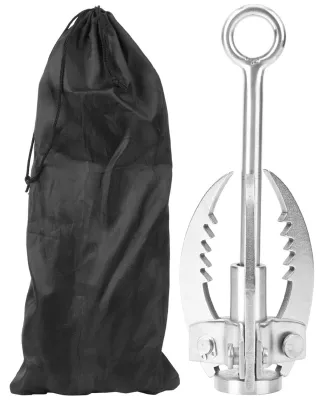 Produktbild von Grijphaak aus Edelstahl – Faltbarer Haken – 3 Krallen – Für Outdoor-Überleben – Klettern – Abenteuerliche Aktivitäten – Kletterhaken