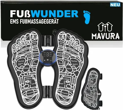 Obrázek produktu pro FUßWUNDER Elektrický EMS masážní přístroj na nohy stimulátor svalů nohou masáž nohou