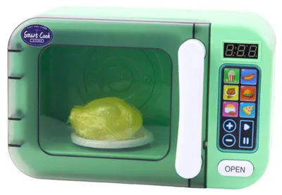 Produktbild von Lean Toys Kochspaß Mikrowelle Mit Licht Und Geräuschen - Grünes Spielzeugset Für Kinder