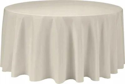 Produktbild von MEBLE ODNOWA, Runder Tischdecken-Bezug, Matt Tischdecke, Beige, 320 cm, Bankett und Hochzeitstischdecke, Tischschutz, Elegant, Formstabil, Elastisch, Strapazierfähig, Maschinenwaschbar