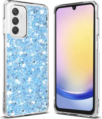 Produktbild von Techsuit Sparkly Glitter Back Cover Hülle für Samsung Galaxy A25 - Blau