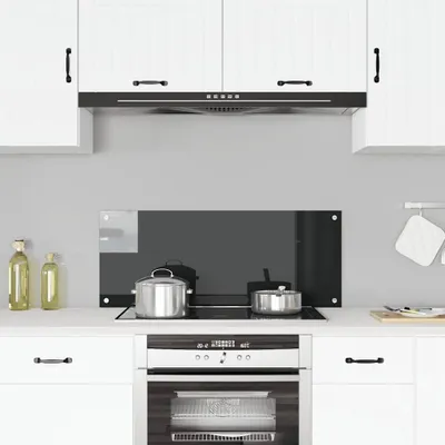 Produktbild von vidaXL Küchenrückwand Schwarz 100x40 cm Hartglas