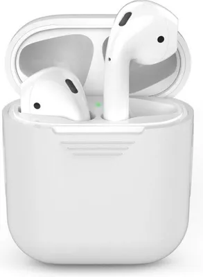 Produktbild von Jumadas Apple Airpods Hülle – „Geeignet“ für Airpods 1 und 2 – Softcase – Weiß – Schutzhülle