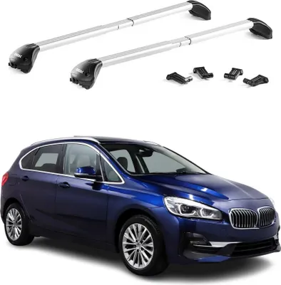 Image de Barres de toit transversales pour BMW Serie 2 F45 2014-2021 Alu Gris 2x ABE