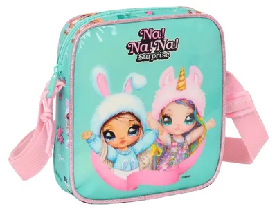 Image de Sac à bandoulière Na!Na!Na ! Surprise Bunny rose turquoise 16 x 18 x 4 cm