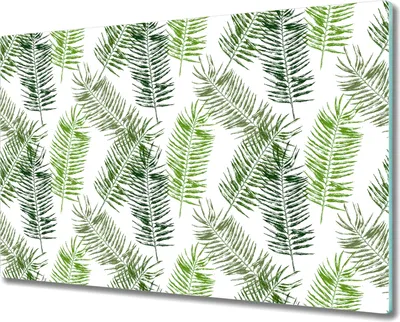 Produktbild von Glas-Herdabdeckplatte Glaskeramikkochfeld-Abdeckung Spritzschutz - 80x52 cm - Palmblätter Exotisch