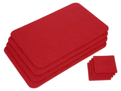 Produktbild von GRÄWE Platzmatten-Set Filz 4 Stück rot