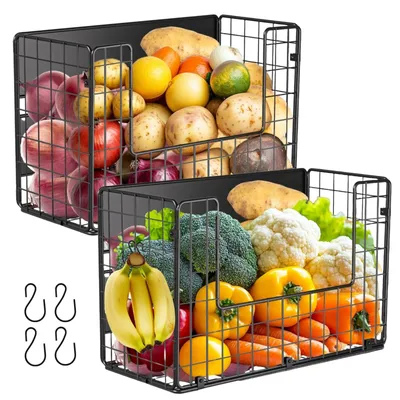 Immagine prodotto di Elzusha - Cesti magnetici per frutta, ideali per la cucina, senza necessità di foratura
