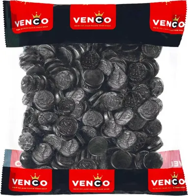 Produktbild von Venco Holland Lakritze Muntendrop 1kg Packung (normales Lakritz)