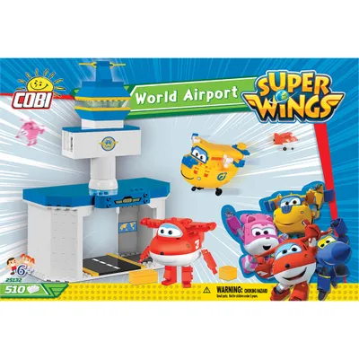 Obrázok produktu pre COBI Super Wings World Airport Jett + Donnie, lietadlo, detská séria, hračky, stavebnice, 510 dielov, 25132