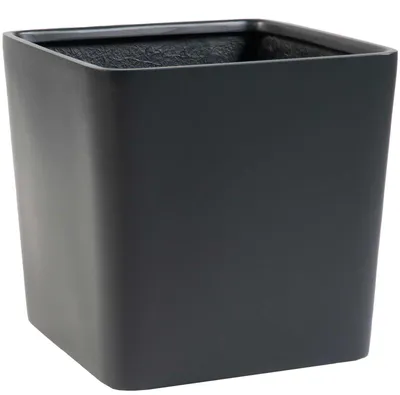 Produktbild von VIVANNO Pflanzkübel Fiberglas CADRAT Würfel, Anthrazit matt - 30x30x30 cm