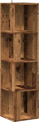 Produktbild von vidaXL Eckregal Altholz-Optik 33x33x132 cm Holzwerkstoff