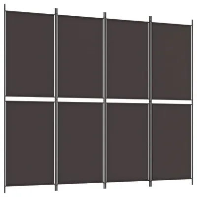Zdjęcie produktu dla vidaXL 4-cz. Tkanina Paravent Brown 200x220 cm