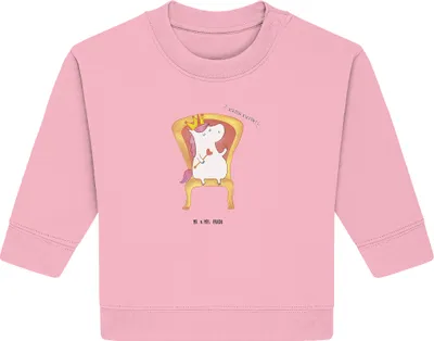 Produktbild von Mr. & Mrs. Panda Organic Baby Pullover Einhorn Prinzessin 24. - 36. Monat - Baumwolle Pink - Geschenk, Unicorn, Geburtstag, Geburtstagsgeschenk, Bullover