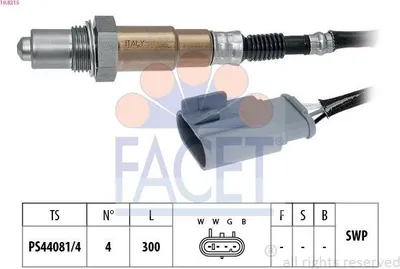 Produktbild von FACET Lambdasonde für FIAT GRANDE PUNTO (199) vor-Kat Beheizt Planarsonde 300mm 10.8215