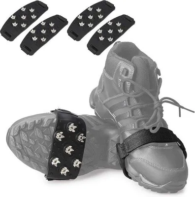 Productafbeelding van Famanu antislip schoenplaatjes voor de winter - 7-punts metalen spikes