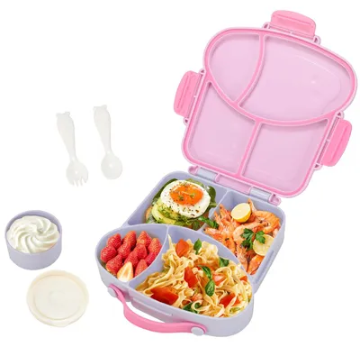Produktbild von VINATO Brotdose Kinder Mit Fächern 900ML, BPA Free 4-Fach Unterteilte Lunchbox M