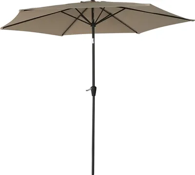 Image de Parasol droit HAPUNA rond 2,70m de diamètre taupe