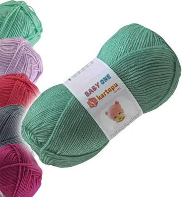 100g Strickgarn Kartopu BABY ONE Antipilling grüngrau