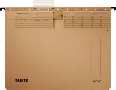Image de LEITZ 1914-30-00 Dossier suspendu 10 pièces ALPHA® 1914 Carton brun naturel(T)