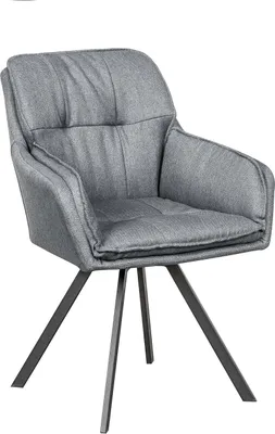 Produktbild von Drehsessel LOUNGER 180° mit Armlehnen Mikrofaser grau