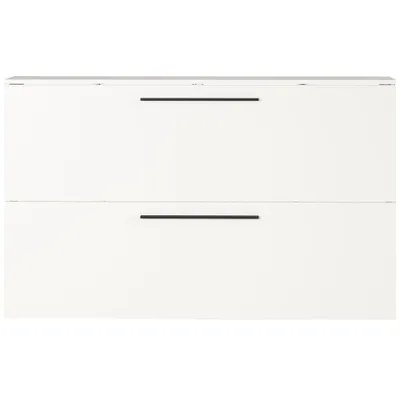 Produktbild von Schuhschrank für schmalen Flur UTRERA-01 in weiß, B/H/T: ca. 140/85/19 cm