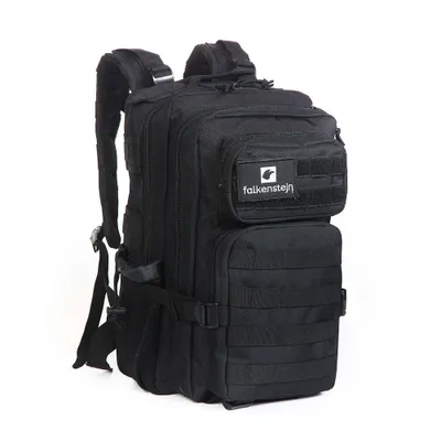 Produktbild von FALKENSTEJN Rucksack für Freizeit Outdooraktivitäten Schule Arbeit Multifunktionsrucksack (schwarz 25/30L, 25/30L)