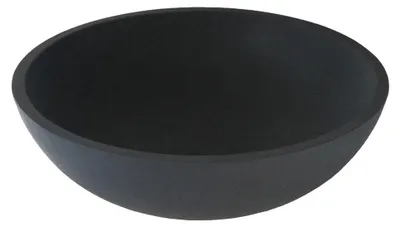 Produktbild von Modernes schwarzes Beton Aufsatzwaschbecken, vorgebohrt, H 12,5 cm, Ø 37 cm