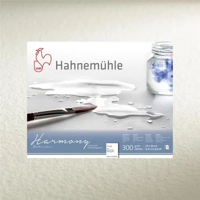 Produktbild von Hahnemühle Harmony Watercolour Aquarellblock - 300 g/m² - rau - 24 x 30 cm - 12 Blatt